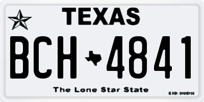 TX license plate BCH4841