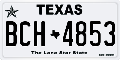 TX license plate BCH4853