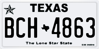 TX license plate BCH4863