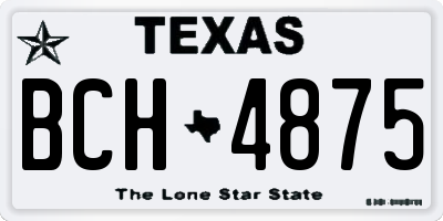 TX license plate BCH4875