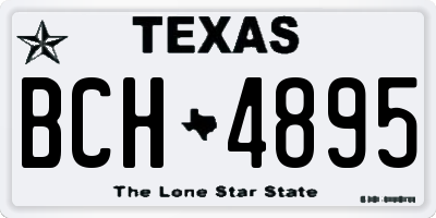 TX license plate BCH4895