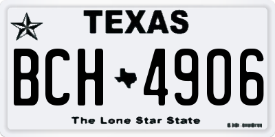 TX license plate BCH4906