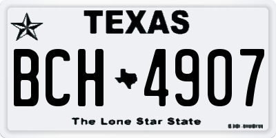 TX license plate BCH4907