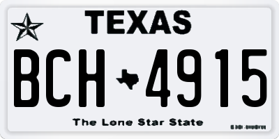 TX license plate BCH4915