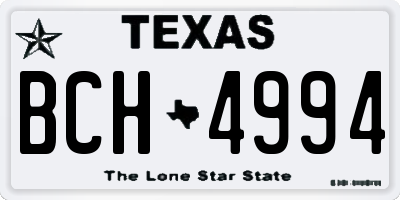 TX license plate BCH4994