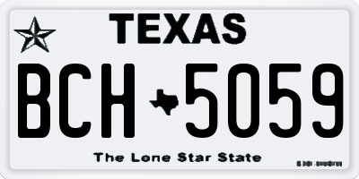 TX license plate BCH5059