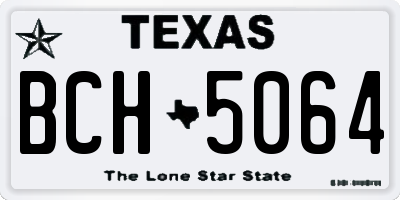 TX license plate BCH5064