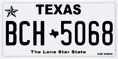 TX license plate BCH5068