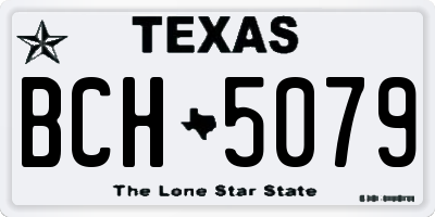 TX license plate BCH5079