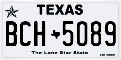TX license plate BCH5089