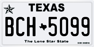 TX license plate BCH5099