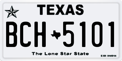 TX license plate BCH5101
