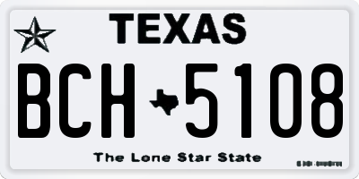TX license plate BCH5108