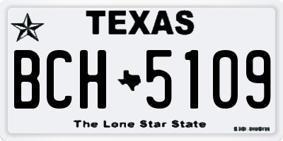 TX license plate BCH5109