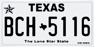 TX license plate BCH5116