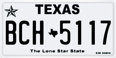 TX license plate BCH5117