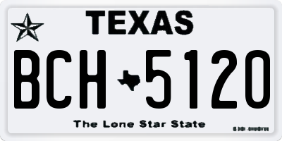 TX license plate BCH5120