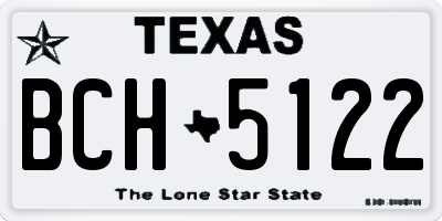 TX license plate BCH5122