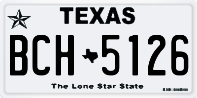 TX license plate BCH5126