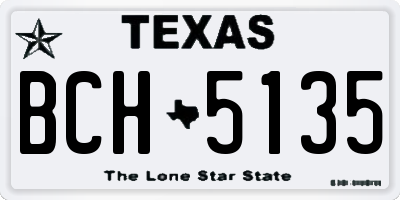 TX license plate BCH5135