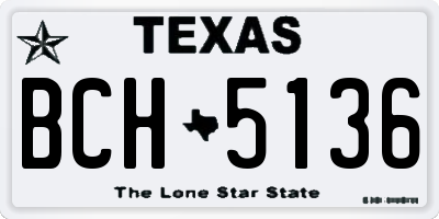 TX license plate BCH5136