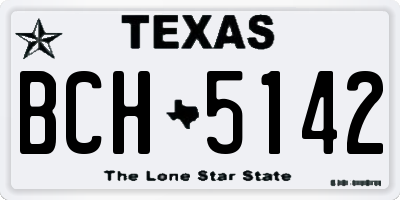 TX license plate BCH5142