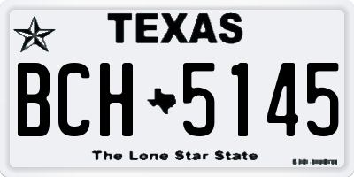 TX license plate BCH5145