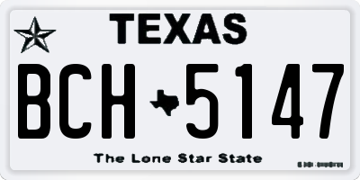 TX license plate BCH5147