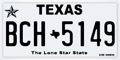 TX license plate BCH5149