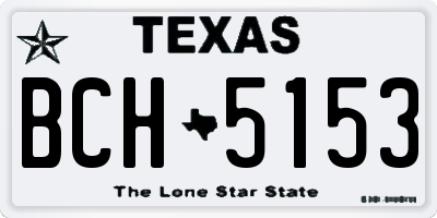 TX license plate BCH5153