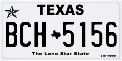 TX license plate BCH5156