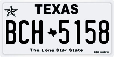 TX license plate BCH5158