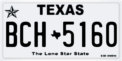 TX license plate BCH5160