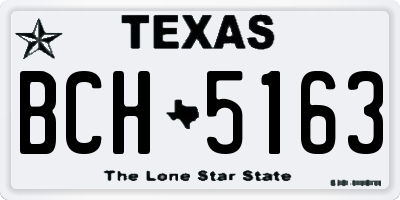 TX license plate BCH5163