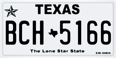 TX license plate BCH5166