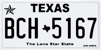 TX license plate BCH5167