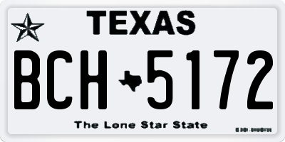TX license plate BCH5172