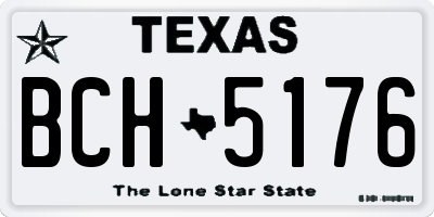 TX license plate BCH5176