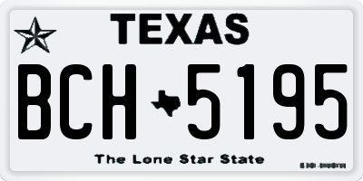 TX license plate BCH5195