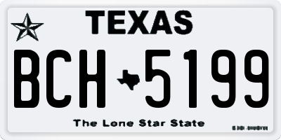 TX license plate BCH5199