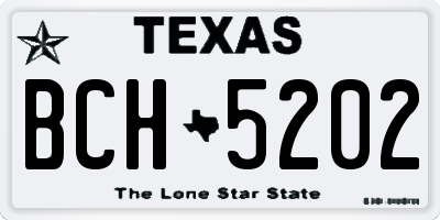 TX license plate BCH5202