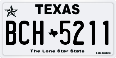 TX license plate BCH5211