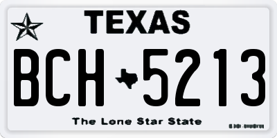 TX license plate BCH5213