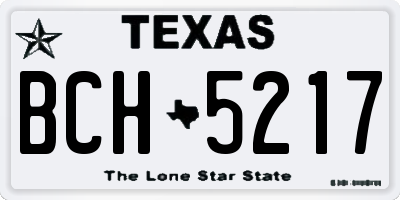 TX license plate BCH5217