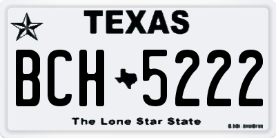 TX license plate BCH5222