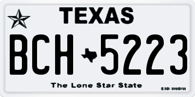TX license plate BCH5223