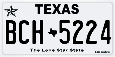 TX license plate BCH5224