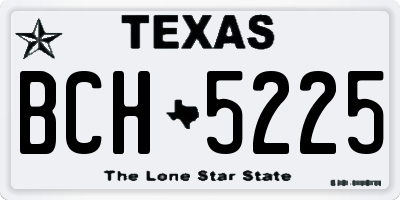 TX license plate BCH5225