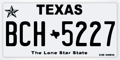 TX license plate BCH5227