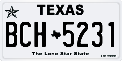 TX license plate BCH5231